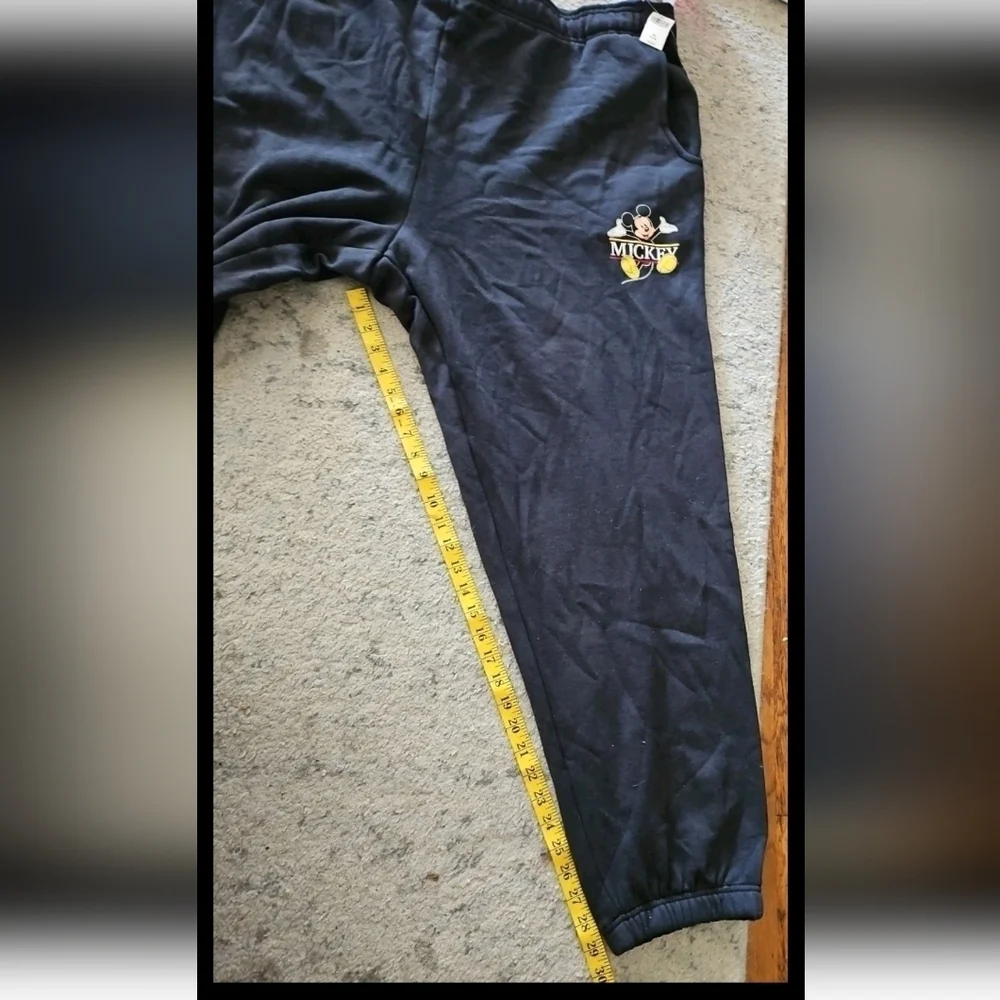 Disneyland Resort Mens Black Mickey Mouse Comfortable Disney Sweatpant JoggerXXL